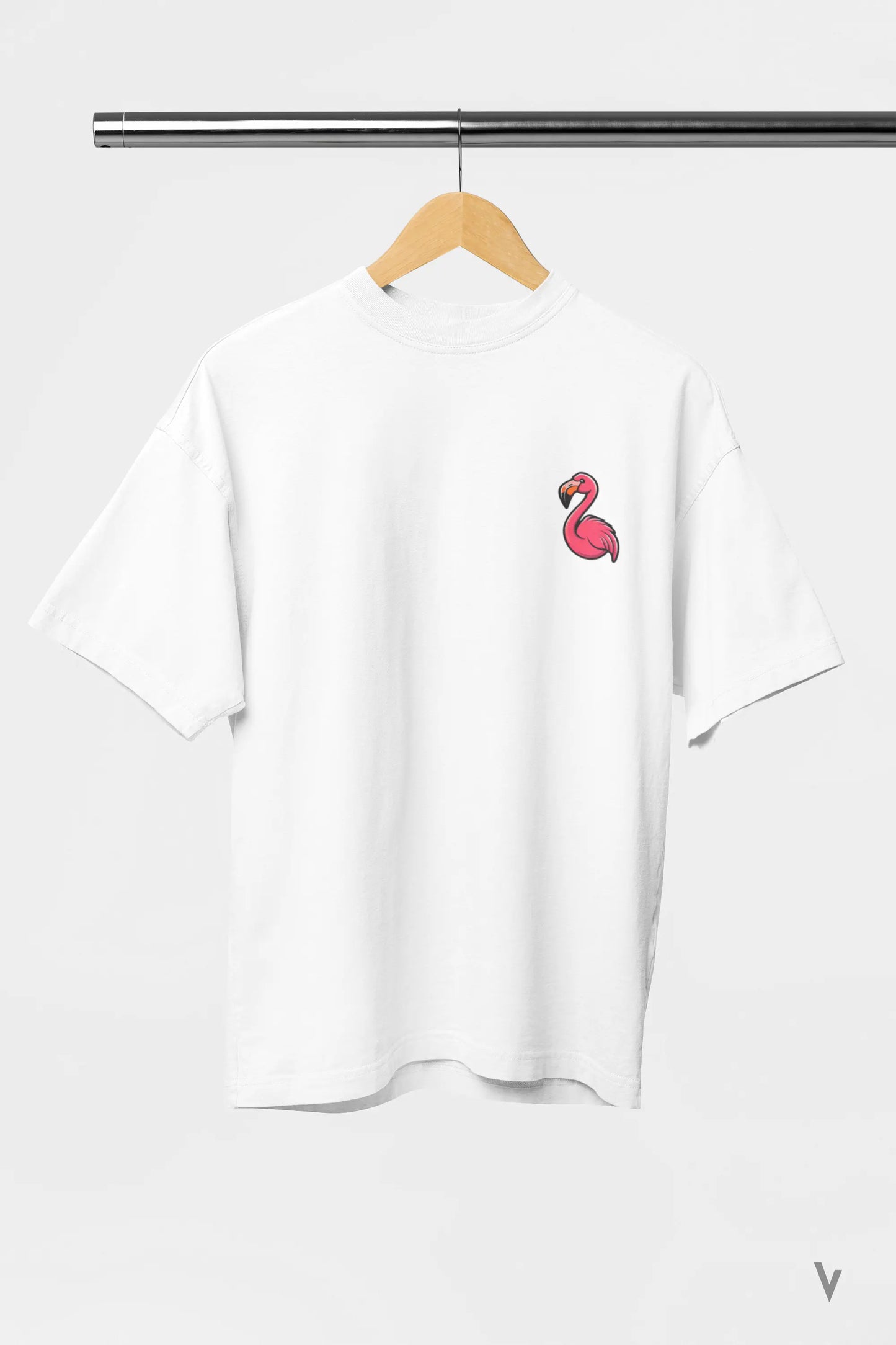 Flamingo Blossom - Oversized Tee vibrantvest