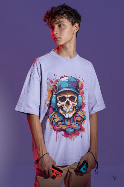 Skull Head - Oversized Tee vibrantvest